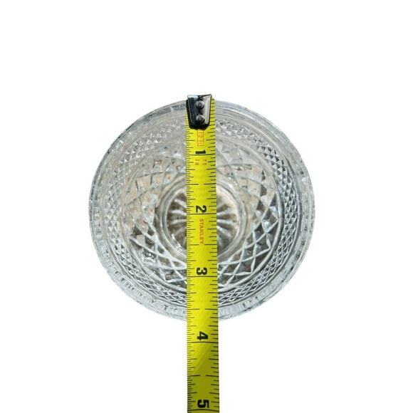 Anchor Hocking Wexford Crystal Clear Cut Glass Cream & Sugar Set Vintage - Picture 5 of 16